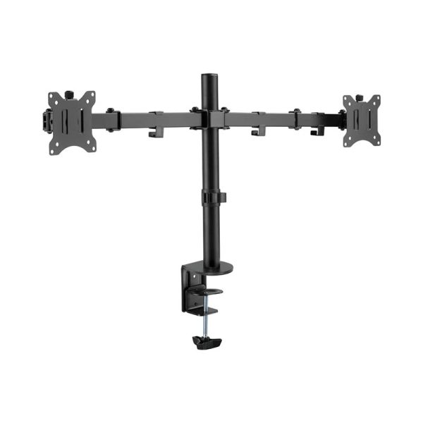 RACK PROLINK DE ESCRITORIO PARA 2 MONITORES 17-32" | C/PRENSA UNIVERSAL - Imagen 2