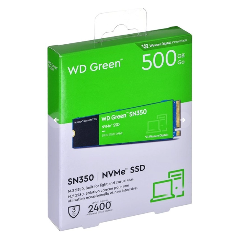 SSD Western Digital Green SN350 NVMe 500GB M2 - Imagen 2